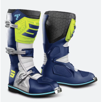 Shot Race 2 MX Boots Blue-Neon Yellow